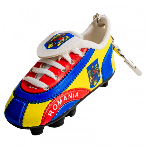 Casă și decorațiuni - Breloc model gheata de fotbal Romania 13.5x2.7x4 cm