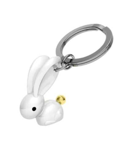 Casă și decorațiuni - Breloc Metalmorphose Bunny iepuras argintiu