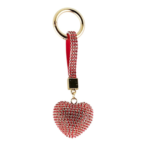 Breloc inima cu cristale 13 cm [6]