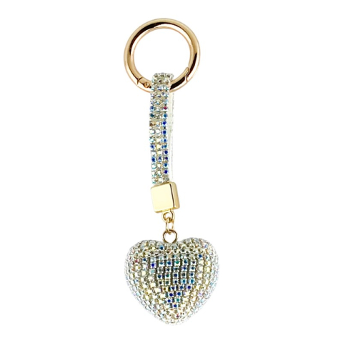 Breloc inima cu cristale 13 cm [4]