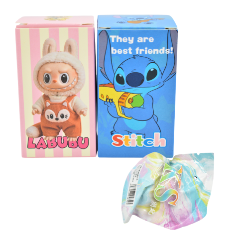 Brelocuri - Breloc Labubu / Stitch in cutie