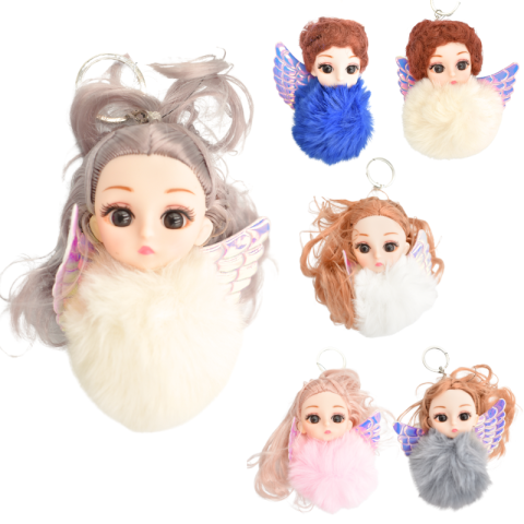 Brelocuri - Breloc plus bebe cu aripi 8 cm diferite culori