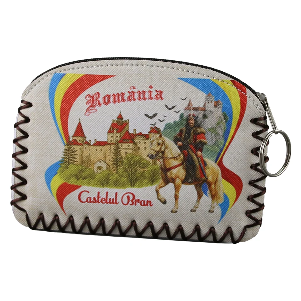 Casă și decorațiuni - Breloc tip portchei suvenir Romania 13.5x9 cm Castelul Bran&Vlad Tepes