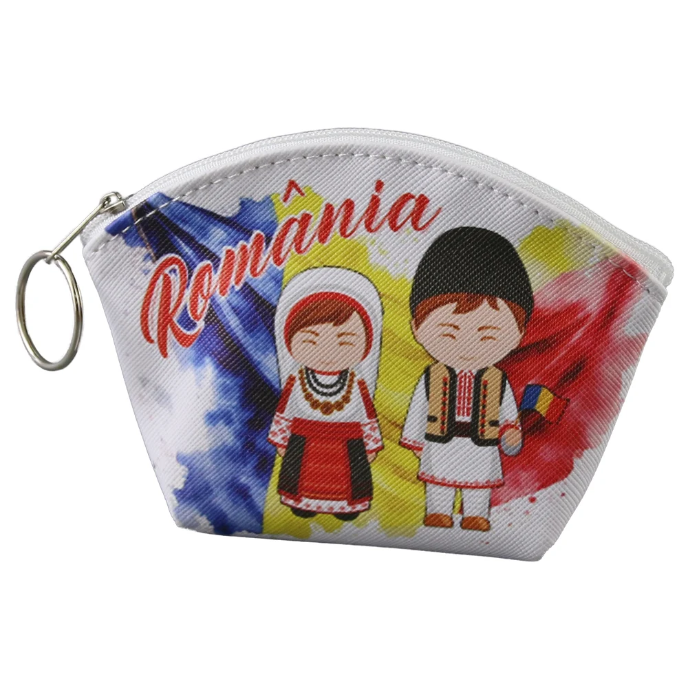 Casă și decorațiuni - Breloc tip gentuta suvenir Romania copii in port traditional 12 x 9 cm