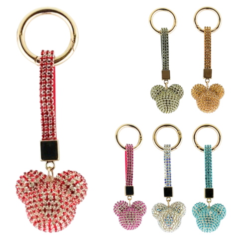 Brelocuri - Breloc ursulet cu cristale 13 cm culori diferite