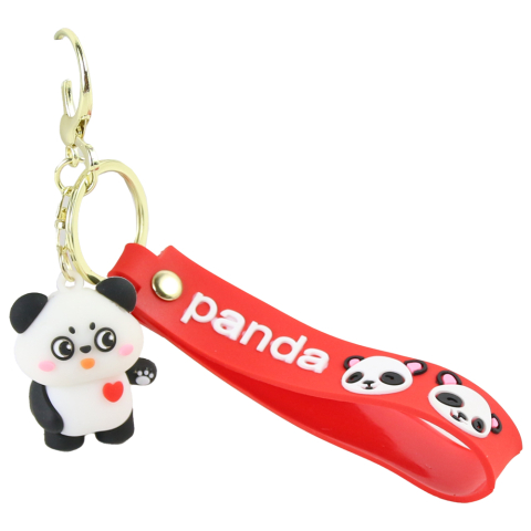 Brelocuri - Breloc ursulet panda cu inimioara din plastic