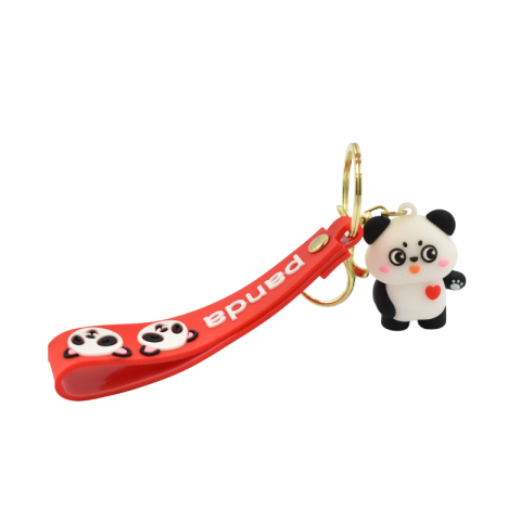 Breloc ursulet panda cu inimioara din plastic [1]