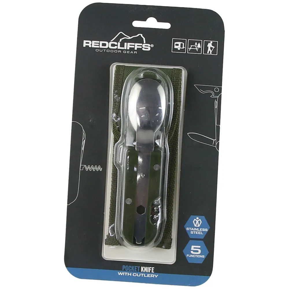 Articole pentru bucătărie - Briceag multifunctional 5 in 1 din inox 14 cm Redcliffs