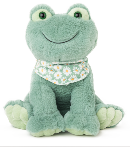 Jucării și jocuri - Jucarie de plus Broasca verde cu esarfa 30 cm