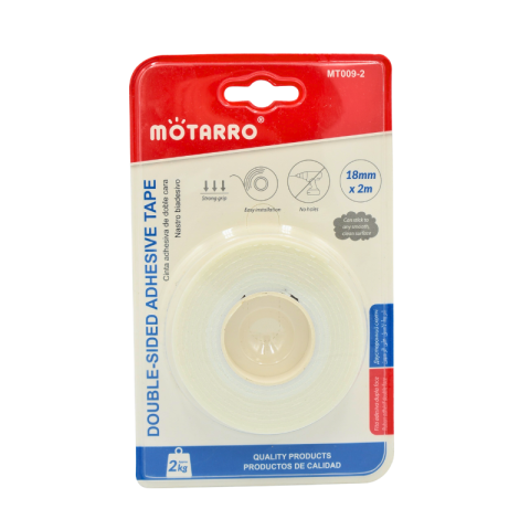 Instrumente și accesorii birou - Banda dublu adeziva buretata 18 mm x 2 m Motarro