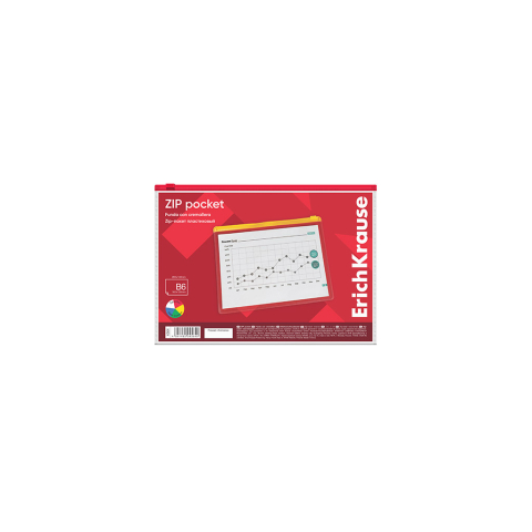 Buzunar cu fermoar din PVC ErichKrause B6 transparent culori diferite de fermoar [4]