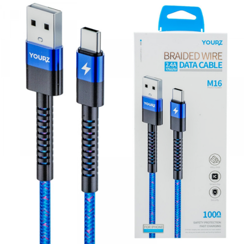 Cablu de date si incarcare USB tip C 2.4A [0]