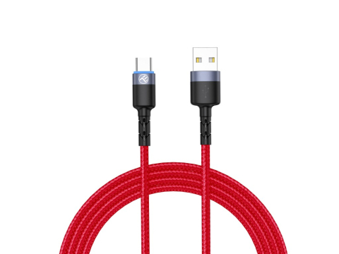Electronice și accesorii IT - Cablu Tellur Type-C cu LED 3A 1.2m rosu