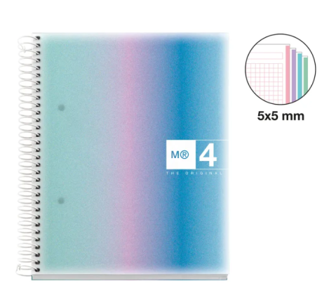 Caiet A5 de matematica cu spira Miquelrius Aurora Santorini 120 file [1]