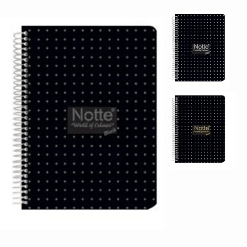 Rechizite școlare - Caiet A4 100 file dictando spira coperta PP black Notte