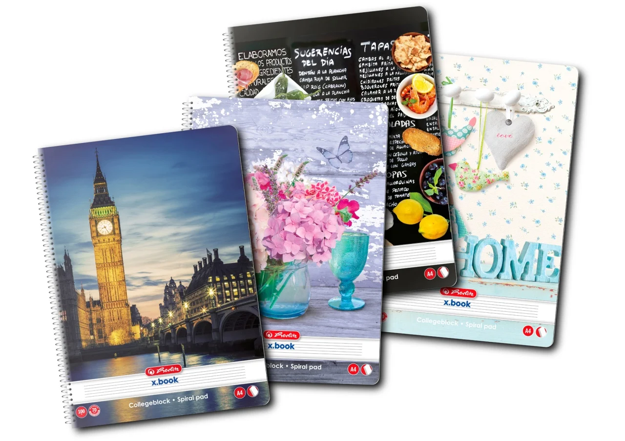 Caiete dictando - Caiet A4 100 file spirala dictando motiv Enjoy Life Herlitz