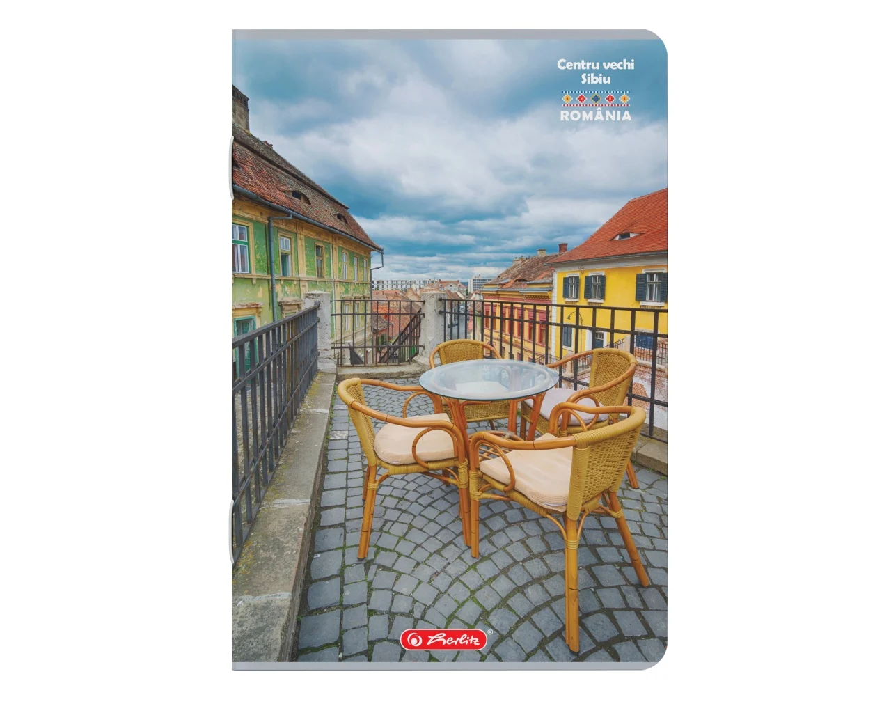 Caiet A4 100 file dictando motiv Romania Herlitz modele diferite [2]
