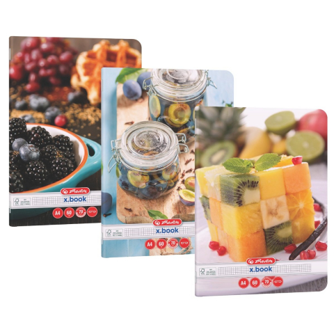 Caiete matematică - Caiet A4 60 file matematica Healthy Snack Herlitz