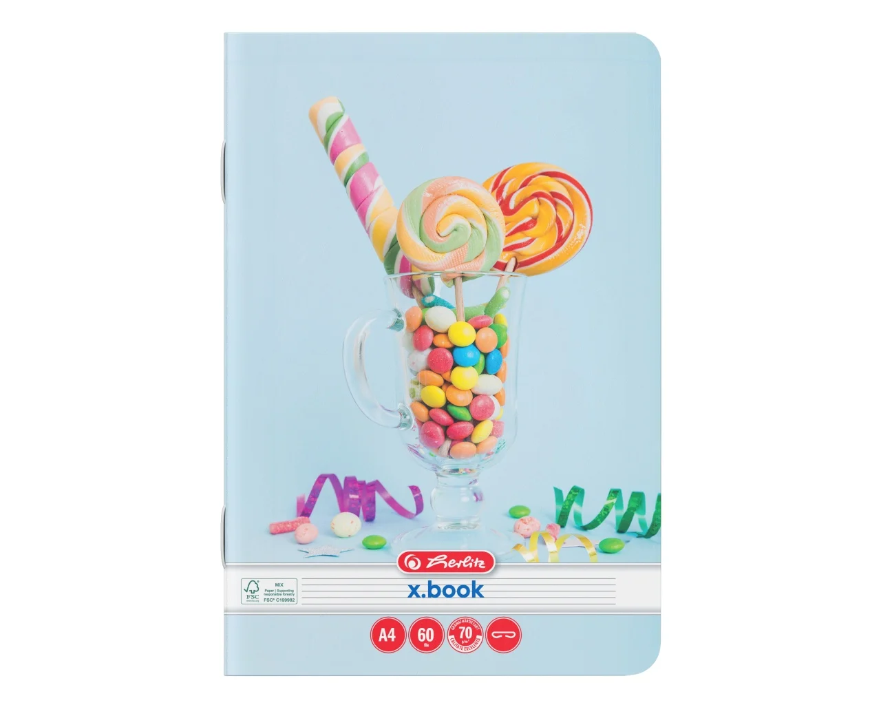Caiet A4 60 file dictando motiv Cupcakes Herlitz [1]