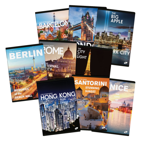 Rechizite școlare - Caiet matematica A4 Cities by day 60 file capsat