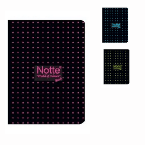 Rechizite școlare - Caiet A4 60 file dictando capsat PP black Notte