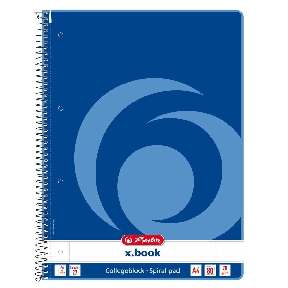 Caiete dictando - Caiet A4 cu spira 80 file dictando Herlitz