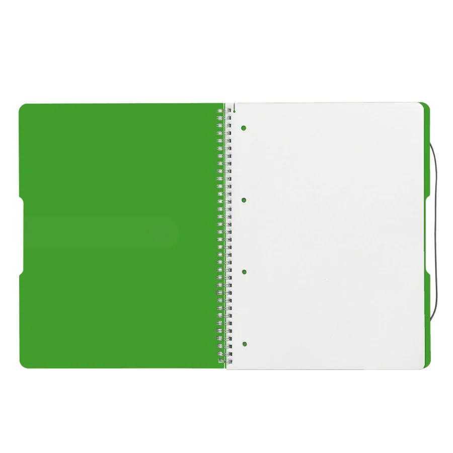 Caiet A4 80 file spirala elastic matematica verde Herlitz [1]