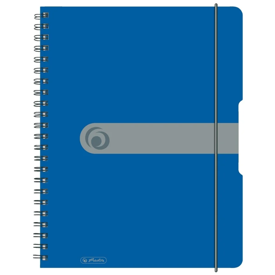Caiete școlare și hârtie - Caiet A4 80 file spirala matematica albastru Herlitz