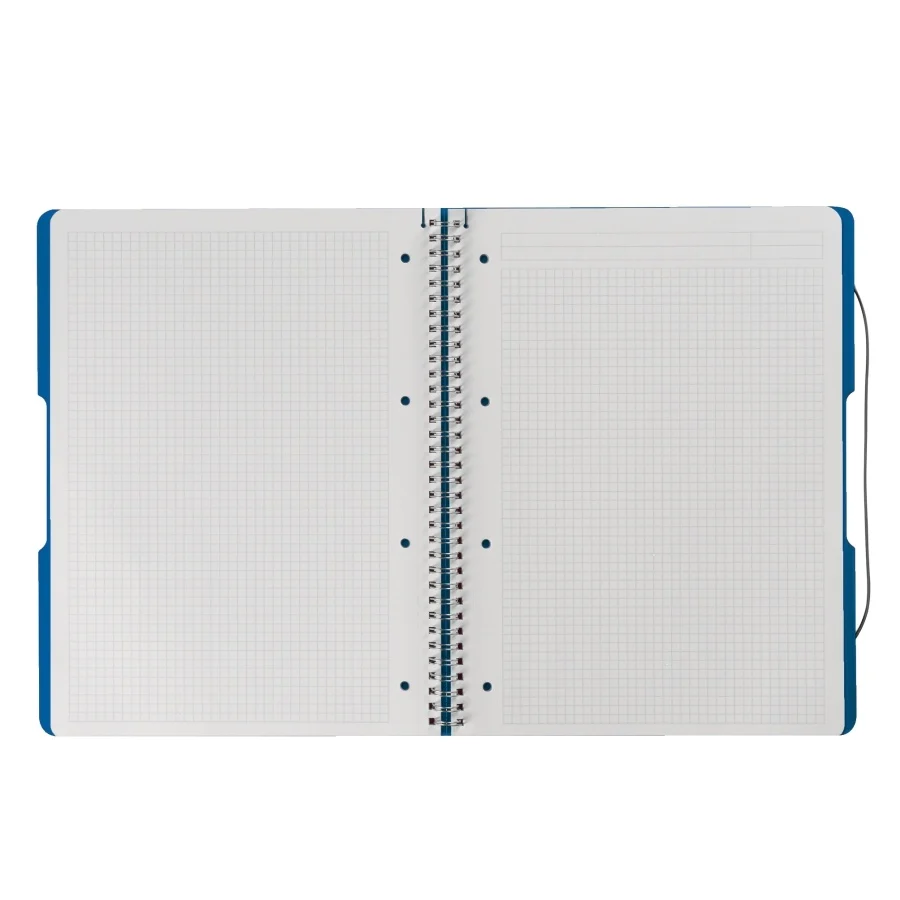 Caiet A4 80 file spirala matematica albastru Herlitz [2]
