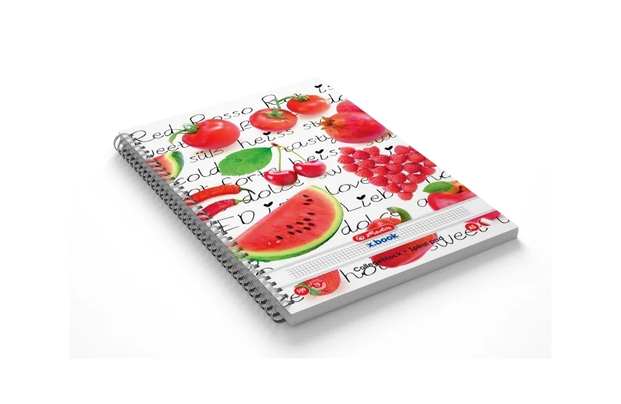 Caiet A5 cu spira 100 file patratele motiv Enjoy Life [5]