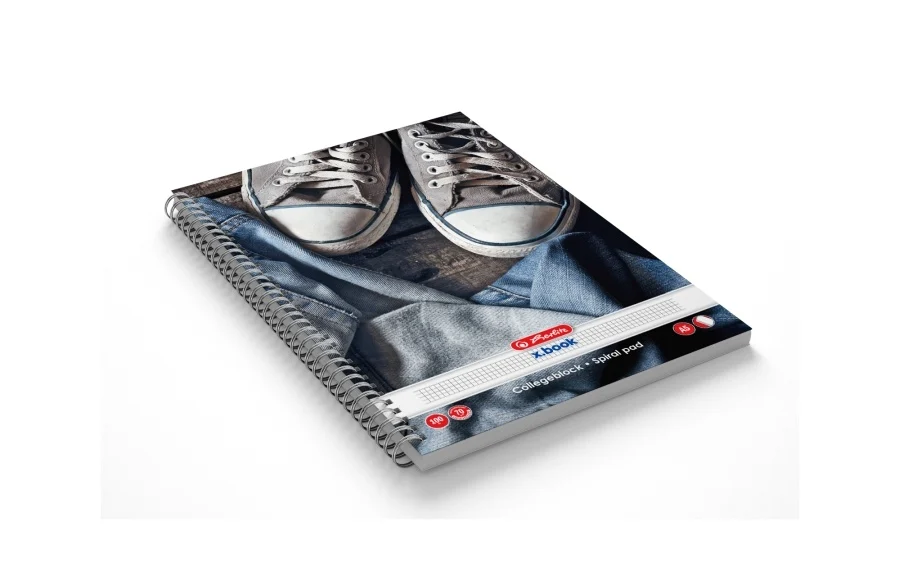 Caiet A5 cu spira 100 file patratele motiv Enjoy Life [4]