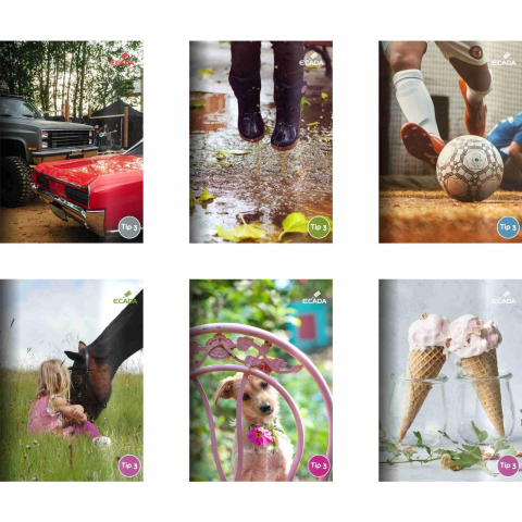 Caiete tip I, II și III - Caiet A5 24 file tip III Ecada