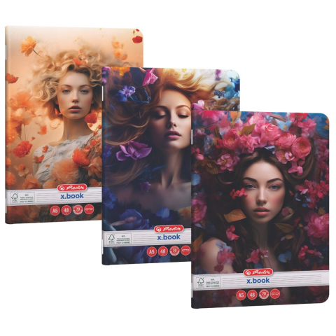 Rechizite școlare - Caiet A5 48 file dictando motiv Beauty Herlitz