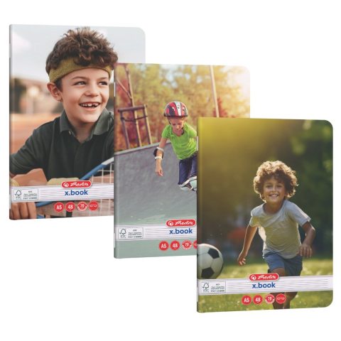 Caiete școlare și hârtie - Caiet A5 48 file dictando motiv Sports Herlitz