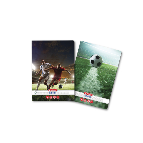 Caiete matematică - Caiet A5 48 file patratele motiv Fotbal Herlitz