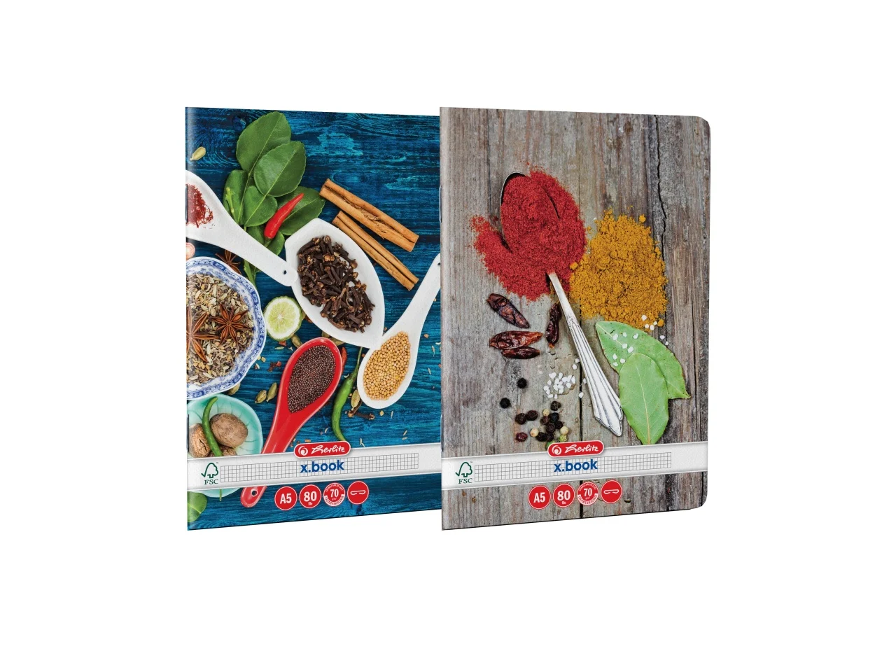 Caiete școlare și hârtie - Caiet A5 80 file matematica Spices Herlitz