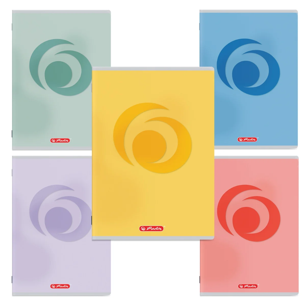 Caiete dictando - Caiet A5 80 file dictando motiv Rainbow diverse culori