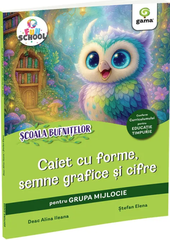 Noutăți Librăria Compas - Caiet cu forme semne grafice si cifre - Grupa mijlocie – Stefan Elena, Deac Alina Ileana