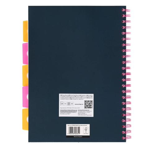 Caiet matematica A4 cu spirala si separatoare Strigo Pads Project Book Flori 30x21 cm [1]