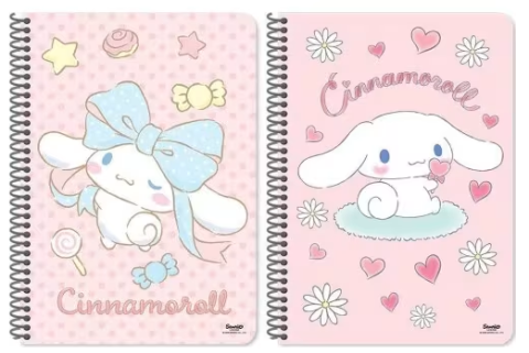 Papetărie și articole din hârtie - Caiet cu spirala Cinnamoroll 17 x 25 cm 60 file diverse modele