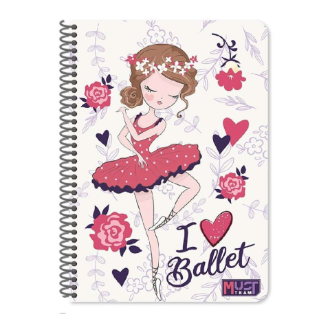 Caiet cu spirala A4 Must Team Rainbow 90 file diverse modele [5]