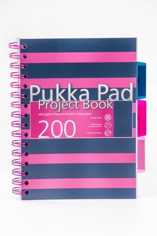 Rechizite școlare - Caiet cu spira Pukka Pad 200 file A5 matematica roz