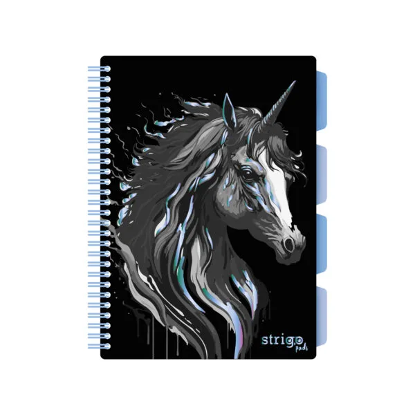 Caiete dictando - Caiet spirala Strigo Pads Project Book Unicorn B5 dictando 200 file