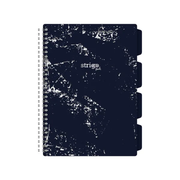 Caiete matematică - Caiet cu spirala si separatoare Strigo Pads Marmorat B5 matematica belumarin 200 file
