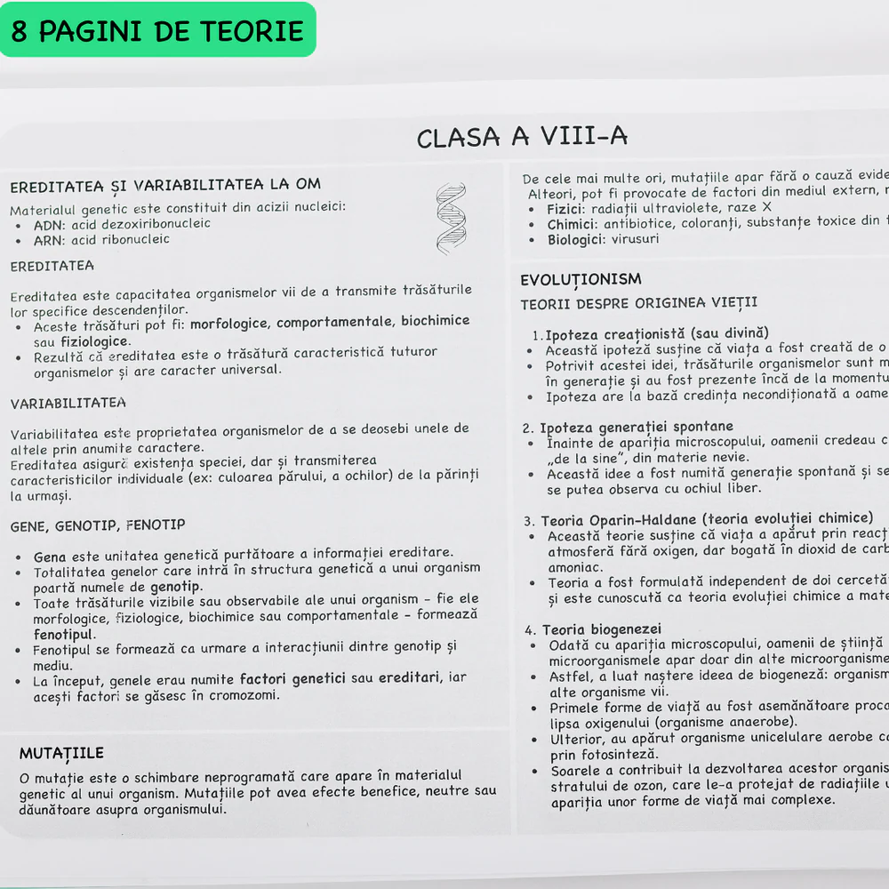 Caiet de Biologie B5 Izzie cu Teorie [8]