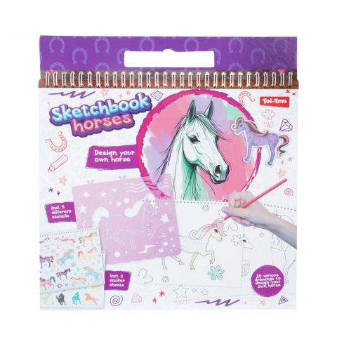 Caiet de colorat cu stickere si sabloane My pony 26.5 x 25 cm [1]