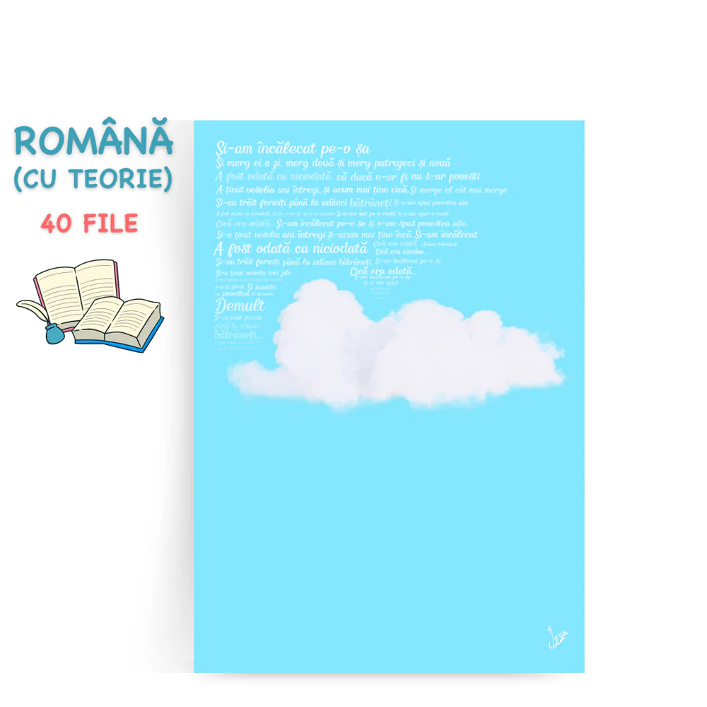 Noutăți Librăria Compas - Caiet de Romana A4 Izzie cu Teorie