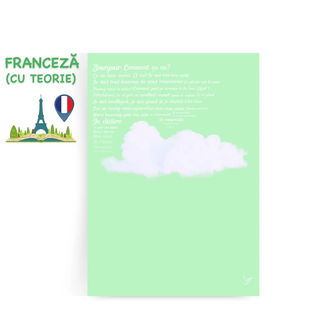 Limbi străine - Caiet Izzie de Franceza A4 cu Timpuri Verbale