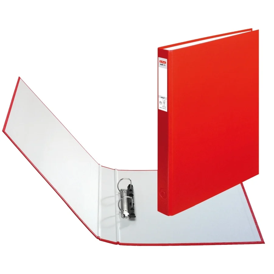 Bibliorafturi - Caiet mecanic A4 2 inele rosu Herlitz