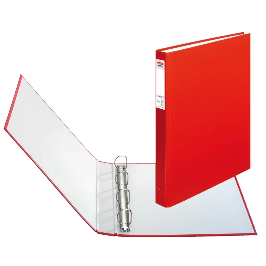 Bibliorafturi - Caiet mecanic A4 4 inele rosu Herlitz